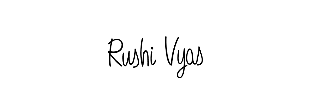 Also we have Rushi Vyas name is the best signature style. Create professional handwritten signature collection using Angelique-Rose-font-FFP autograph style. Rushi Vyas signature style 5 images and pictures png