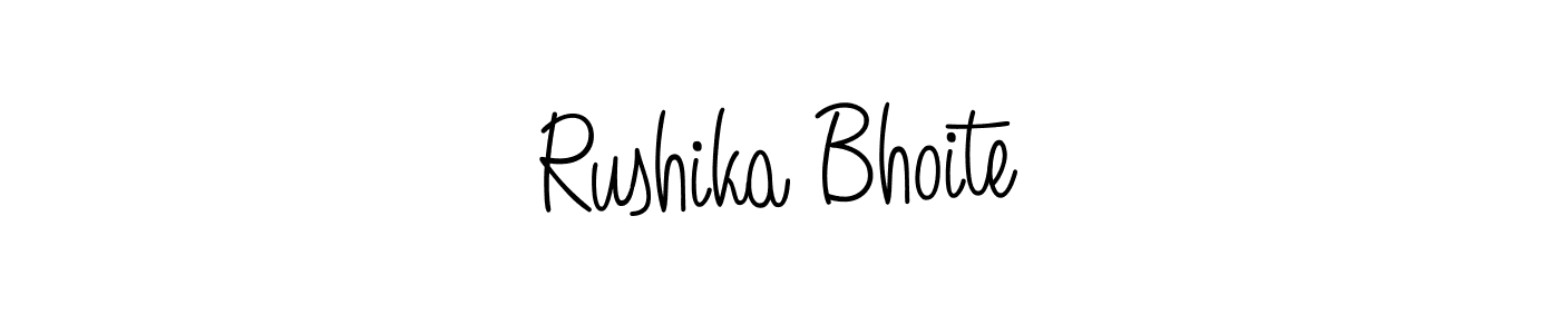 Check out images of Autograph of Rushika Bhoite name. Actor Rushika Bhoite Signature Style. Angelique-Rose-font-FFP is a professional sign style online. Rushika Bhoite signature style 5 images and pictures png