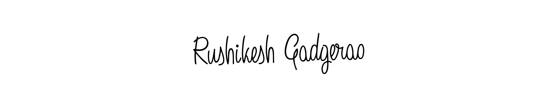Rushikesh Gadgerao stylish signature style. Best Handwritten Sign (Angelique-Rose-font-FFP) for my name. Handwritten Signature Collection Ideas for my name Rushikesh Gadgerao. Rushikesh Gadgerao signature style 5 images and pictures png