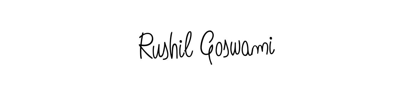 Similarly Angelique-Rose-font-FFP is the best handwritten signature design. Signature creator online .You can use it as an online autograph creator for name Rushil Goswami. Rushil Goswami signature style 5 images and pictures png