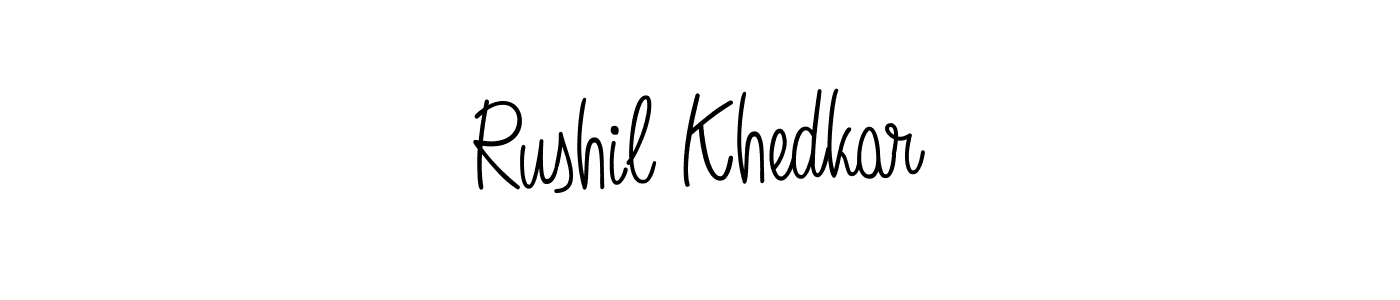 Also we have Rushil Khedkar name is the best signature style. Create professional handwritten signature collection using Angelique-Rose-font-FFP autograph style. Rushil Khedkar signature style 5 images and pictures png