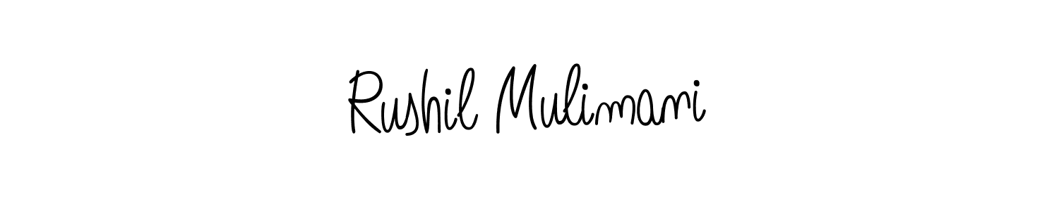 How to Draw Rushil Mulimani signature style? Angelique-Rose-font-FFP is a latest design signature styles for name Rushil Mulimani. Rushil Mulimani signature style 5 images and pictures png