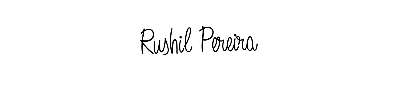 Use a signature maker to create a handwritten signature online. With this signature software, you can design (Angelique-Rose-font-FFP) your own signature for name Rushil Pereira. Rushil Pereira signature style 5 images and pictures png