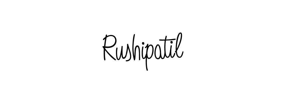 Make a beautiful signature design for name Rushipatil. With this signature (Angelique-Rose-font-FFP) style, you can create a handwritten signature for free. Rushipatil signature style 5 images and pictures png