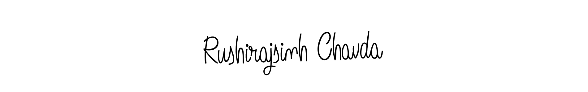 The best way (Angelique-Rose-font-FFP) to make a short signature is to pick only two or three words in your name. The name Rushirajsinh Chavda include a total of six letters. For converting this name. Rushirajsinh Chavda signature style 5 images and pictures png