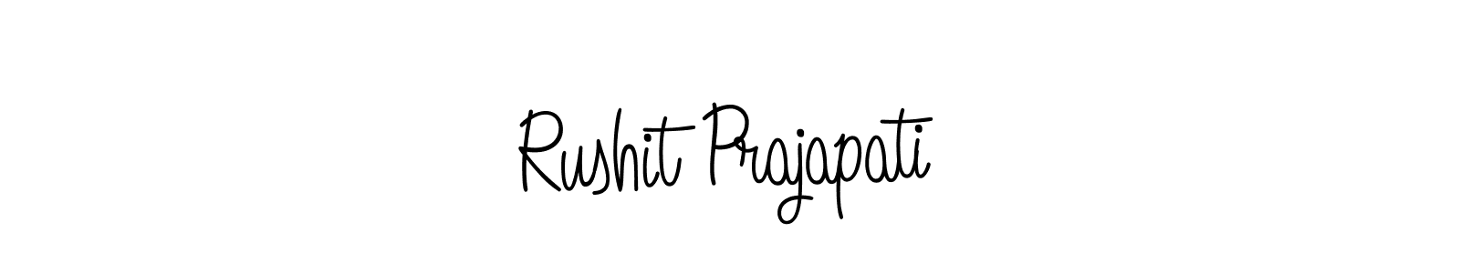 Create a beautiful signature design for name Rushit Prajapati. With this signature (Angelique-Rose-font-FFP) fonts, you can make a handwritten signature for free. Rushit Prajapati signature style 5 images and pictures png