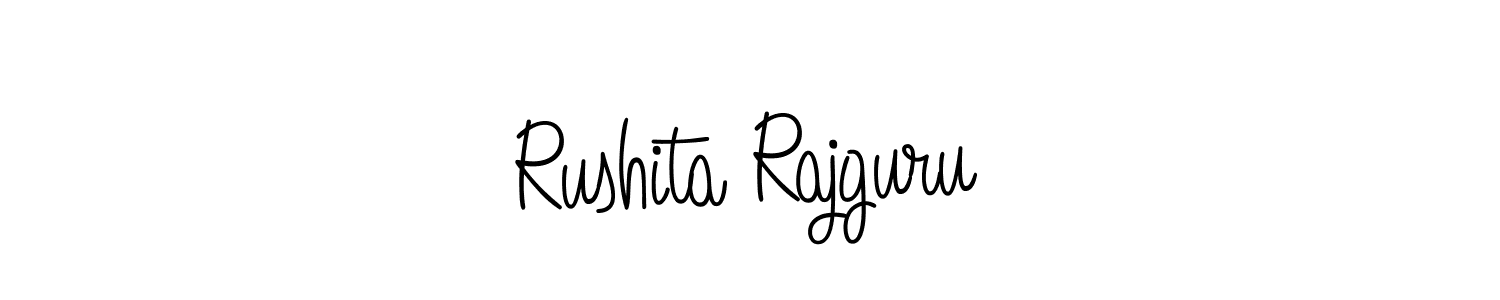 Make a beautiful signature design for name Rushita Rajguru. With this signature (Angelique-Rose-font-FFP) style, you can create a handwritten signature for free. Rushita Rajguru signature style 5 images and pictures png