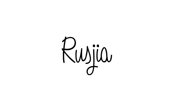 Design your own signature with our free online signature maker. With this signature software, you can create a handwritten (Angelique-Rose-font-FFP) signature for name Rusjia. Rusjia signature style 5 images and pictures png