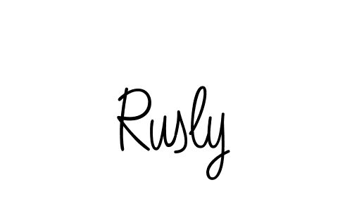 Also we have Rusly name is the best signature style. Create professional handwritten signature collection using Angelique-Rose-font-FFP autograph style. Rusly signature style 5 images and pictures png