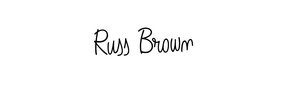 How to make Russ Brown name signature. Use Angelique-Rose-font-FFP style for creating short signs online. This is the latest handwritten sign. Russ Brown signature style 5 images and pictures png