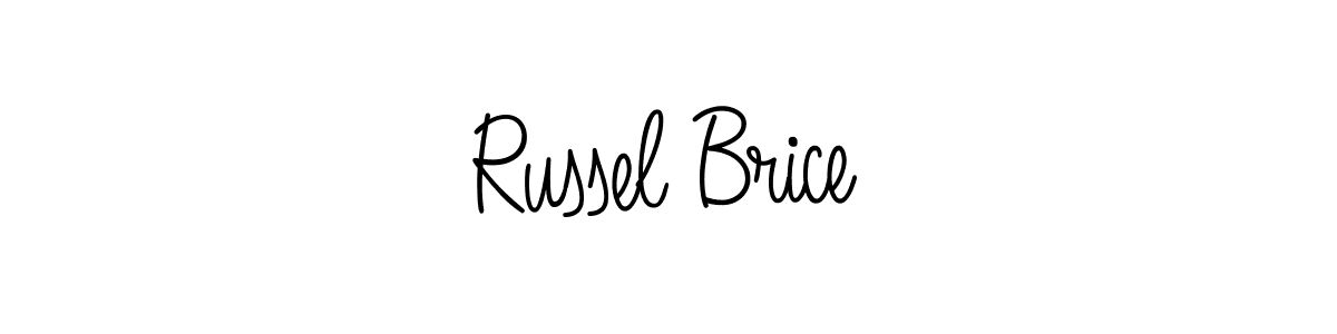 How to make Russel Brice name signature. Use Angelique-Rose-font-FFP style for creating short signs online. This is the latest handwritten sign. Russel Brice signature style 5 images and pictures png