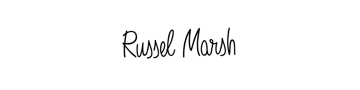 The best way (Angelique-Rose-font-FFP) to make a short signature is to pick only two or three words in your name. The name Russel Marsh include a total of six letters. For converting this name. Russel Marsh signature style 5 images and pictures png