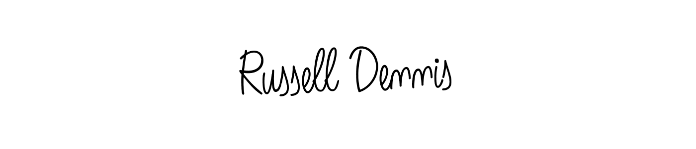 Russell Dennis stylish signature style. Best Handwritten Sign (Angelique-Rose-font-FFP) for my name. Handwritten Signature Collection Ideas for my name Russell Dennis. Russell Dennis signature style 5 images and pictures png