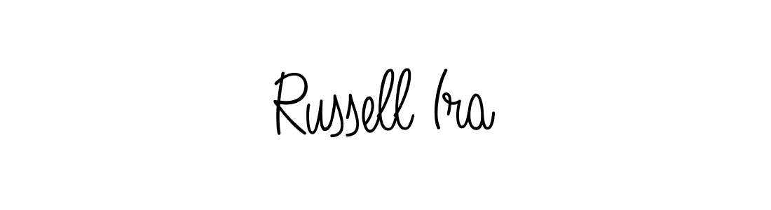 Use a signature maker to create a handwritten signature online. With this signature software, you can design (Angelique-Rose-font-FFP) your own signature for name Russell Ira. Russell Ira signature style 5 images and pictures png