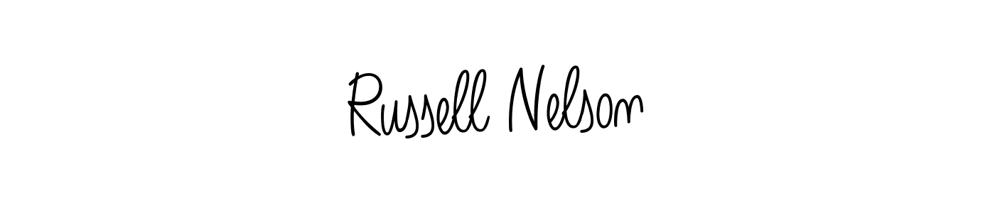 You should practise on your own different ways (Angelique-Rose-font-FFP) to write your name (Russell Nelson) in signature. don't let someone else do it for you. Russell Nelson signature style 5 images and pictures png