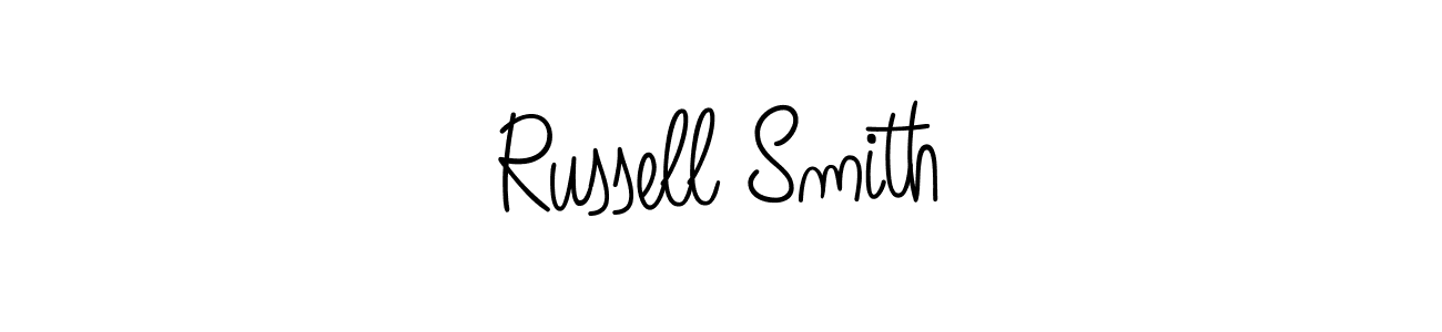 You should practise on your own different ways (Angelique-Rose-font-FFP) to write your name (Russell Smith) in signature. don't let someone else do it for you. Russell Smith signature style 5 images and pictures png