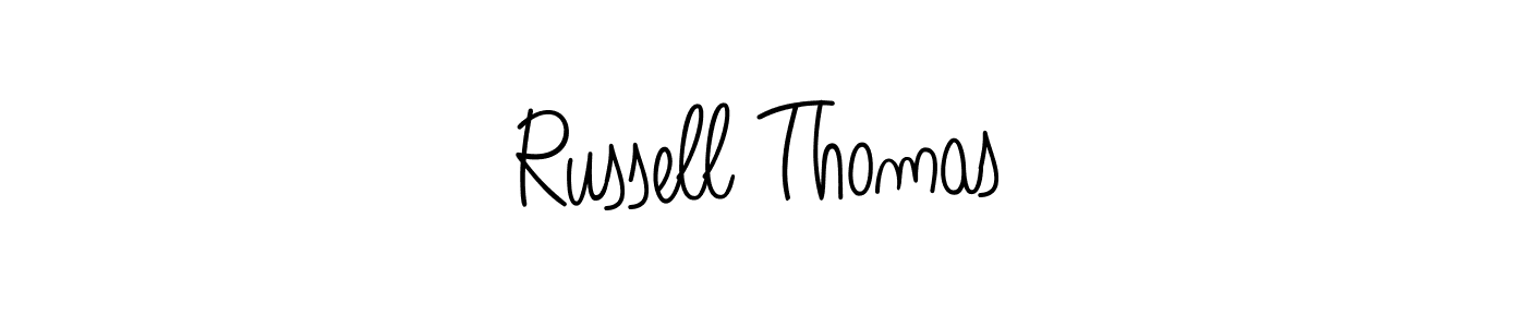 How to make Russell Thomas name signature. Use Angelique-Rose-font-FFP style for creating short signs online. This is the latest handwritten sign. Russell Thomas signature style 5 images and pictures png