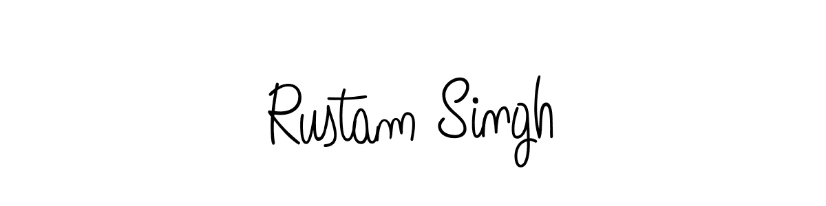 How to make Rustam Singh name signature. Use Angelique-Rose-font-FFP style for creating short signs online. This is the latest handwritten sign. Rustam Singh signature style 5 images and pictures png