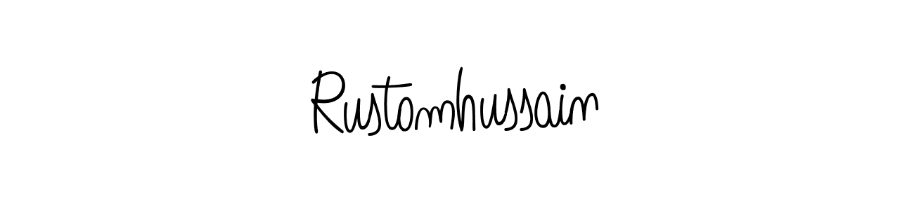 Create a beautiful signature design for name Rustomhussain. With this signature (Angelique-Rose-font-FFP) fonts, you can make a handwritten signature for free. Rustomhussain signature style 5 images and pictures png