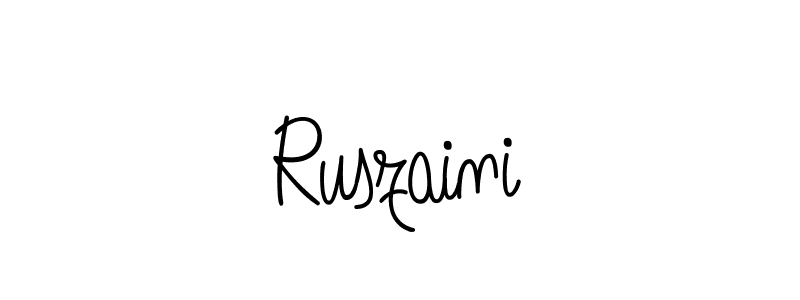 The best way (Angelique-Rose-font-FFP) to make a short signature is to pick only two or three words in your name. The name Ruszaini include a total of six letters. For converting this name. Ruszaini signature style 5 images and pictures png