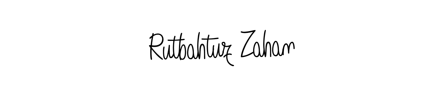Make a beautiful signature design for name Rutbahtuz Zahan. With this signature (Angelique-Rose-font-FFP) style, you can create a handwritten signature for free. Rutbahtuz Zahan signature style 5 images and pictures png