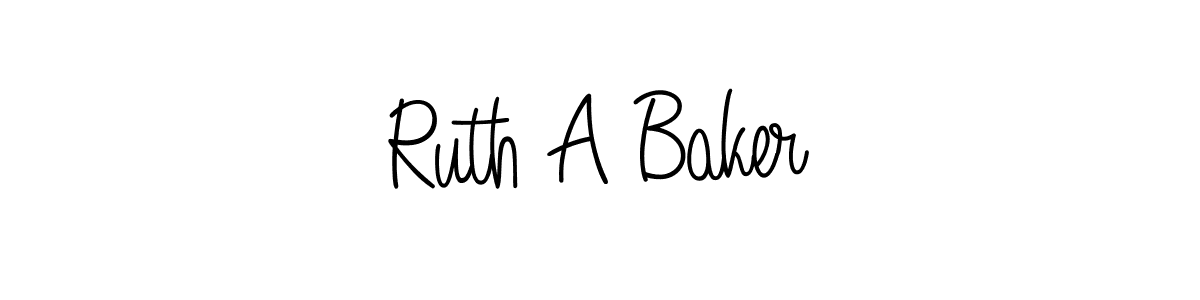 How to make Ruth A Baker name signature. Use Angelique-Rose-font-FFP style for creating short signs online. This is the latest handwritten sign. Ruth A Baker signature style 5 images and pictures png