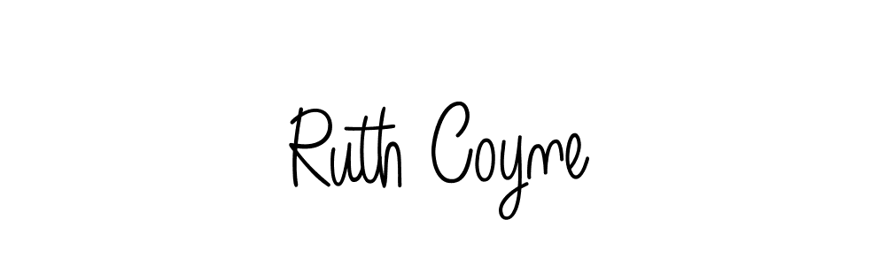You should practise on your own different ways (Angelique-Rose-font-FFP) to write your name (Ruth Coyne) in signature. don't let someone else do it for you. Ruth Coyne signature style 5 images and pictures png