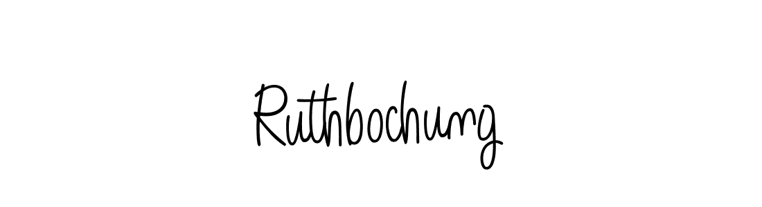 How to make Ruthbochung name signature. Use Angelique-Rose-font-FFP style for creating short signs online. This is the latest handwritten sign. Ruthbochung signature style 5 images and pictures png