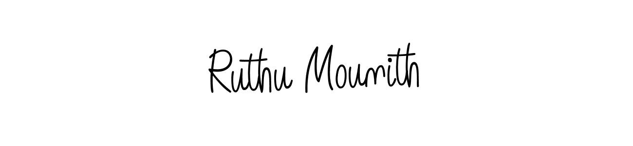 You can use this online signature creator to create a handwritten signature for the name Ruthu Mounith. This is the best online autograph maker. Ruthu Mounith signature style 5 images and pictures png