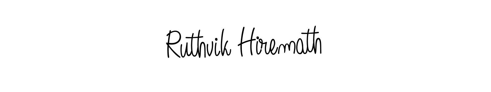 How to make Ruthvik Hiremath name signature. Use Angelique-Rose-font-FFP style for creating short signs online. This is the latest handwritten sign. Ruthvik Hiremath signature style 5 images and pictures png