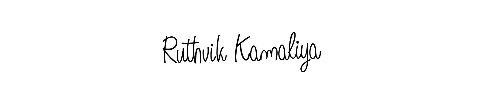 Design your own signature with our free online signature maker. With this signature software, you can create a handwritten (Angelique-Rose-font-FFP) signature for name Ruthvik Kamaliya. Ruthvik Kamaliya signature style 5 images and pictures png