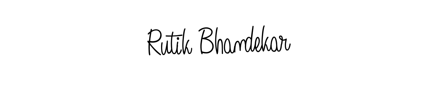 Also we have Rutik Bhandekar name is the best signature style. Create professional handwritten signature collection using Angelique-Rose-font-FFP autograph style. Rutik Bhandekar signature style 5 images and pictures png