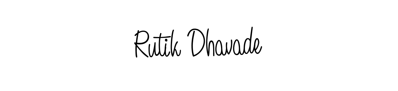 Design your own signature with our free online signature maker. With this signature software, you can create a handwritten (Angelique-Rose-font-FFP) signature for name Rutik Dhavade. Rutik Dhavade signature style 5 images and pictures png