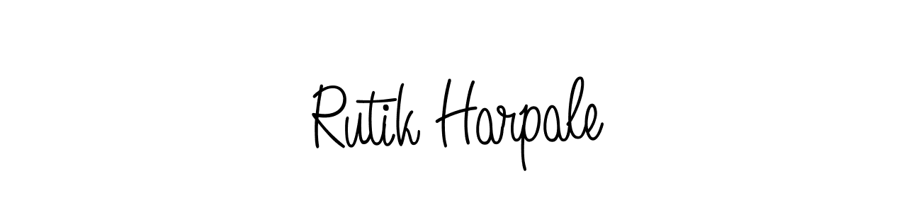 Design your own signature with our free online signature maker. With this signature software, you can create a handwritten (Angelique-Rose-font-FFP) signature for name Rutik Harpale. Rutik Harpale signature style 5 images and pictures png