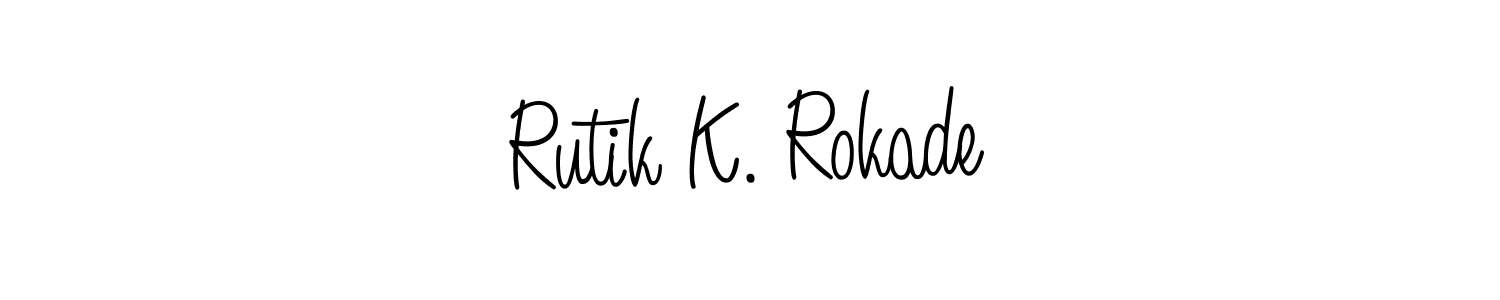 Make a short Rutik K. Rokade signature style. Manage your documents anywhere anytime using Angelique-Rose-font-FFP. Create and add eSignatures, submit forms, share and send files easily. Rutik K. Rokade signature style 5 images and pictures png