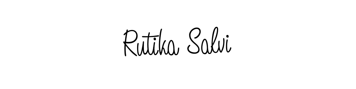 Make a beautiful signature design for name Rutika Salvi. With this signature (Angelique-Rose-font-FFP) style, you can create a handwritten signature for free. Rutika Salvi signature style 5 images and pictures png
