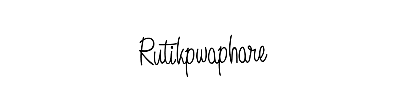 You should practise on your own different ways (Angelique-Rose-font-FFP) to write your name (Rutikpwaphare) in signature. don't let someone else do it for you. Rutikpwaphare signature style 5 images and pictures png