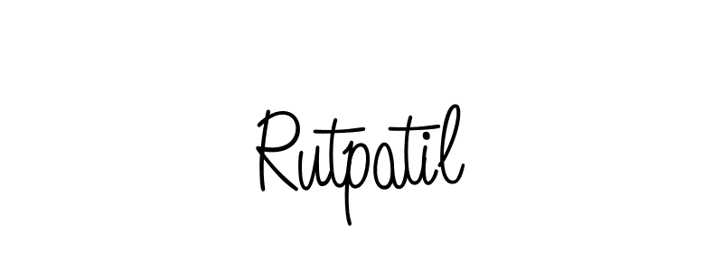 Rutpatil stylish signature style. Best Handwritten Sign (Angelique-Rose-font-FFP) for my name. Handwritten Signature Collection Ideas for my name Rutpatil. Rutpatil signature style 5 images and pictures png