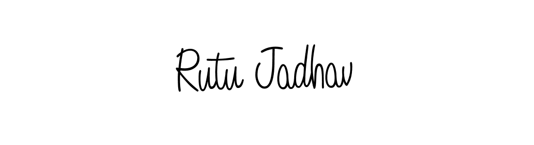 Rutu Jadhav stylish signature style. Best Handwritten Sign (Angelique-Rose-font-FFP) for my name. Handwritten Signature Collection Ideas for my name Rutu Jadhav. Rutu Jadhav signature style 5 images and pictures png