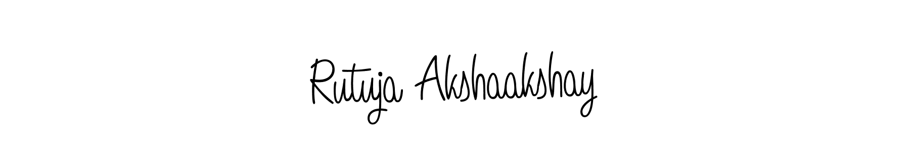 Create a beautiful signature design for name Rutuja Akshaakshay. With this signature (Angelique-Rose-font-FFP) fonts, you can make a handwritten signature for free. Rutuja Akshaakshay signature style 5 images and pictures png