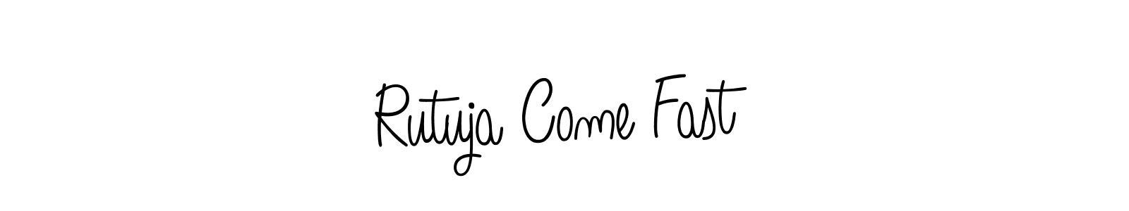 Design your own signature with our free online signature maker. With this signature software, you can create a handwritten (Angelique-Rose-font-FFP) signature for name Rutuja Come Fast. Rutuja Come Fast signature style 5 images and pictures png