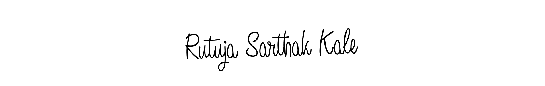 How to make Rutuja Sarthak Kale name signature. Use Angelique-Rose-font-FFP style for creating short signs online. This is the latest handwritten sign. Rutuja Sarthak Kale signature style 5 images and pictures png