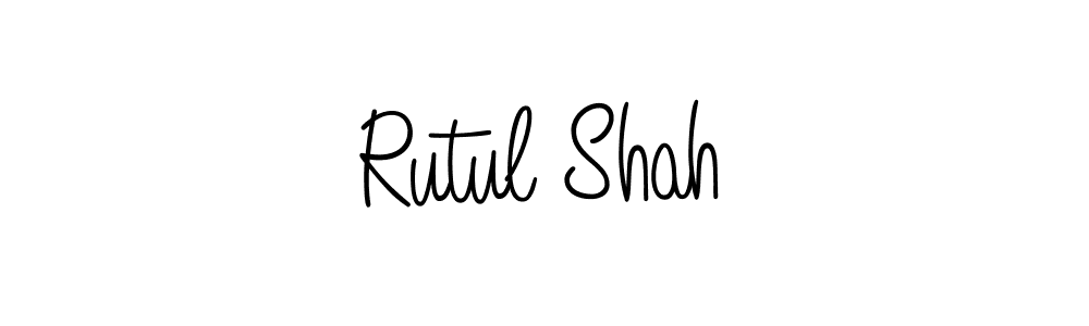 How to make Rutul Shah name signature. Use Angelique-Rose-font-FFP style for creating short signs online. This is the latest handwritten sign. Rutul Shah signature style 5 images and pictures png