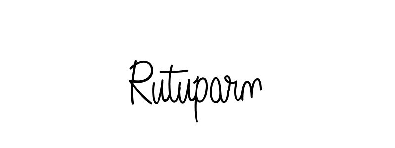 Rutuparn stylish signature style. Best Handwritten Sign (Angelique-Rose-font-FFP) for my name. Handwritten Signature Collection Ideas for my name Rutuparn. Rutuparn signature style 5 images and pictures png