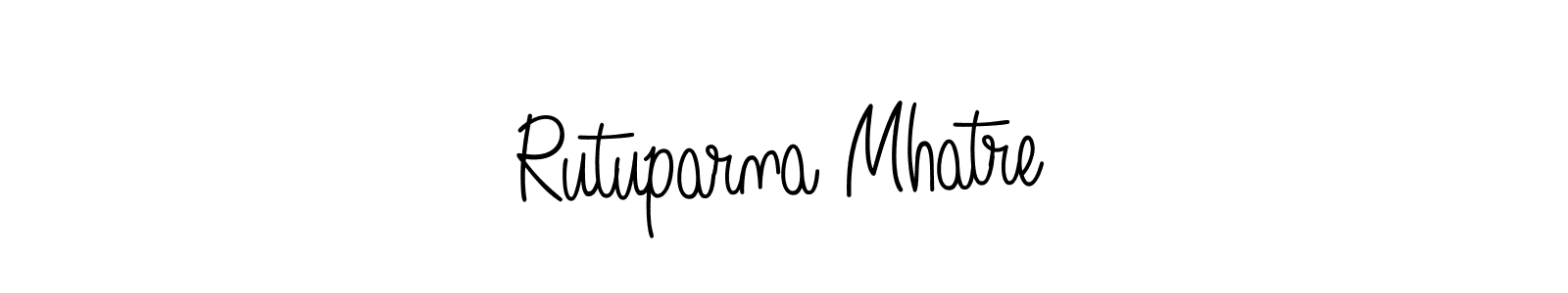 Rutuparna Mhatre stylish signature style. Best Handwritten Sign (Angelique-Rose-font-FFP) for my name. Handwritten Signature Collection Ideas for my name Rutuparna Mhatre. Rutuparna Mhatre signature style 5 images and pictures png