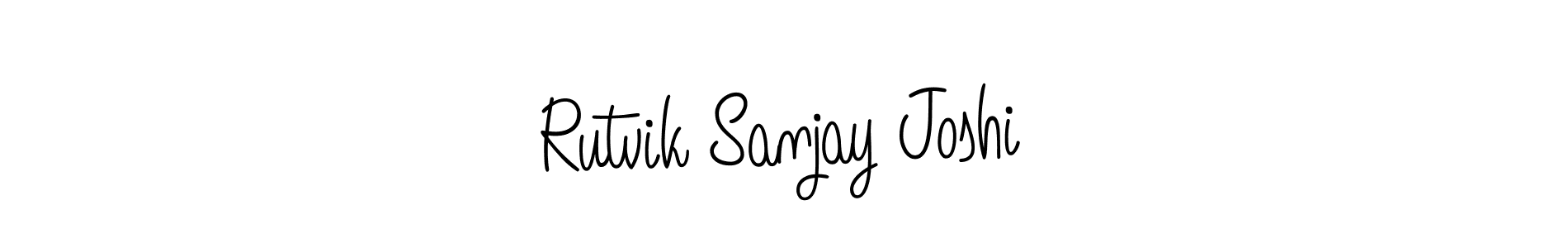 Rutvik Sanjay Joshi stylish signature style. Best Handwritten Sign (Angelique-Rose-font-FFP) for my name. Handwritten Signature Collection Ideas for my name Rutvik Sanjay Joshi. Rutvik Sanjay Joshi signature style 5 images and pictures png