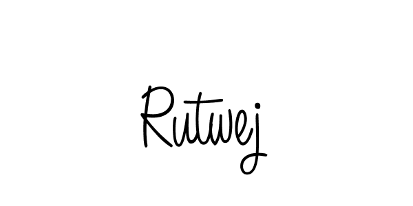 Rutwej stylish signature style. Best Handwritten Sign (Angelique-Rose-font-FFP) for my name. Handwritten Signature Collection Ideas for my name Rutwej. Rutwej signature style 5 images and pictures png