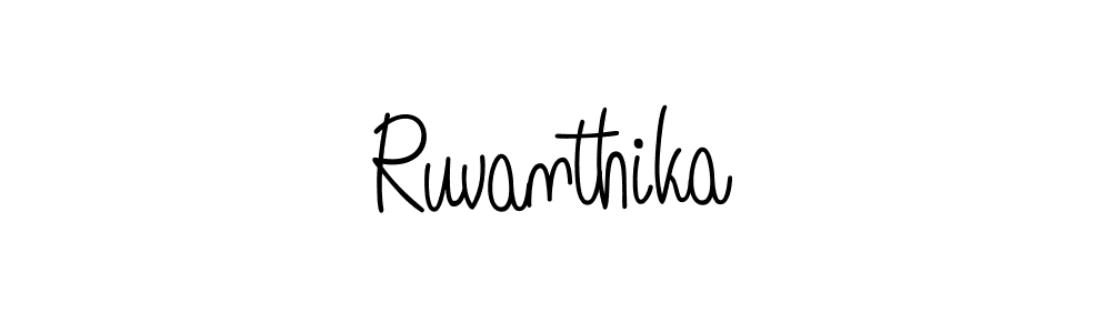 Use a signature maker to create a handwritten signature online. With this signature software, you can design (Angelique-Rose-font-FFP) your own signature for name Ruvanthika. Ruvanthika signature style 5 images and pictures png