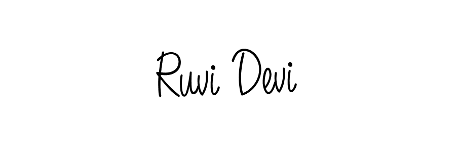 Ruvi Devi stylish signature style. Best Handwritten Sign (Angelique-Rose-font-FFP) for my name. Handwritten Signature Collection Ideas for my name Ruvi Devi. Ruvi Devi signature style 5 images and pictures png