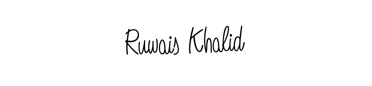 Use a signature maker to create a handwritten signature online. With this signature software, you can design (Angelique-Rose-font-FFP) your own signature for name Ruwais Khalid. Ruwais Khalid signature style 5 images and pictures png